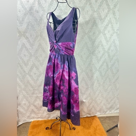 Lela Rose x Neiman Marcus silk blend floral high low dress size 6 - Picture 7 of 8